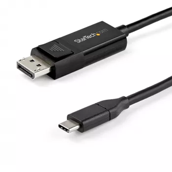 Cable USB-C a DisplayPort 1.4 StarTech.com de 2 m 8K 60Hz/4K - cable adaptador de vídeo bidireccional DP a USB-C o USB-C a DP reversible - HBR3/HDR/DSC - cable para monitor USB Type-C/Thunderbolt 3 (CDP2DP142MBD)