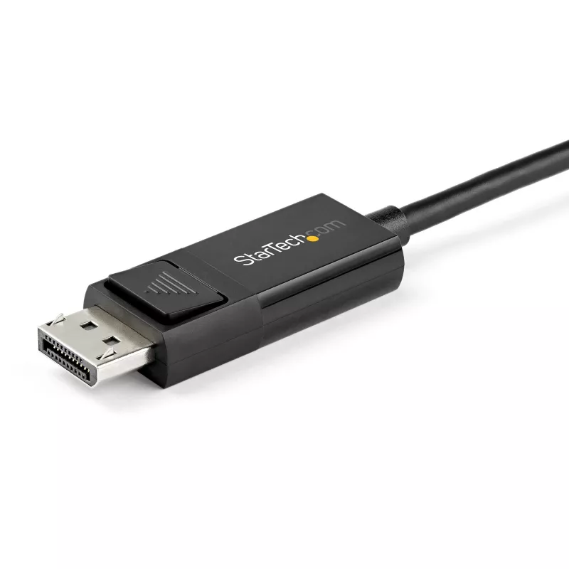 Cable USB-C a DisplayPort 1.4 StarTech.com de 2 m 8K 60Hz/4K - cable adaptador de vídeo bidireccional DP a USB-C o USB-C a DP reversible - HBR3/HDR/DSC - cable para monitor USB Type-C/Thunderbolt 3 (CDP2DP142MBD)