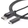 Cable USB-C a DisplayPort 1.4 StarTech.com de 6ft/1,8 m – convertidor adaptador de vídeo USB Type-C a DP 1.4 Alt Mode 4K/5K/8K – HBR3/HDR/DSC – cable para monitor DP 8K-60Hz para USB-C/Thunderbolt 3