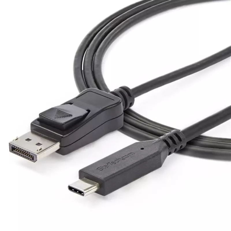 Cable USB-C a DisplayPort 1.4 StarTech.com de 6ft/1,8 m – convertidor adaptador de vídeo USB Type-C a DP 1.4 Alt Mode 4K/5K/8K – HBR3/HDR/DSC – cable para monitor DP 8K-60Hz para USB-C/Thunderbolt 3
