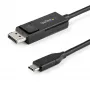 Cable USB-C a DisplayPort 1.2 StarTech.com de 1 m 4K 60Hz - cable adaptador de vídeo bidireccional DP a USB-C o USB-C a DP reversible - HBR2/HDR - cable para monitor USB Type C/Thunderbolt