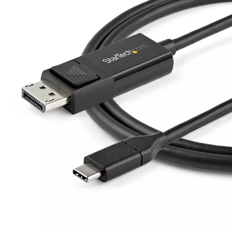 Cable USB-C a DisplayPort 1.2 StarTech.com de 1 m 4K 60Hz - cable adaptador de vídeo bidireccional DP a USB-C o USB-C a DP reversible - HBR2/HDR - cable para monitor USB Type C/Thunderbolt