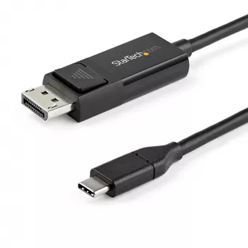 Cable USB C a DisplayPort 1.2 StarTech.com de 6.6ft (2 m) 4K 60Hz - cable adaptador de vídeo bidireccional DP a USB-C o USB-C a DP reversible - HBR2/HDR - cable para monitor USB Type C/Thunderbolt