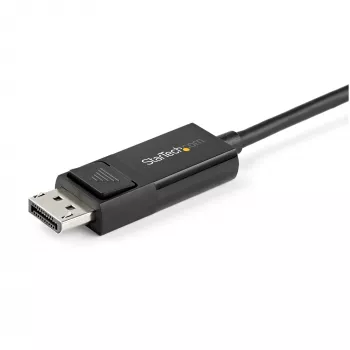 Cable USB C a DisplayPort 1.2 StarTech.com de 6.6ft (2 m) 4K 60Hz - cable adaptador de vídeo bidireccional DP a USB-C o USB-C a DP reversible - HBR2/HDR - cable para monitor USB Type C/Thunderbolt