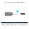 Adaptador USB-C a DisplayPort StarTech.com – adaptador dongle USB-C a DisplayPort 1.4 8K/4K 60Hz – convertidor de vídeo USB Type-C a DP para monitor – compatible con Thunderbolt 3 – con cable adjunto de 30 cm