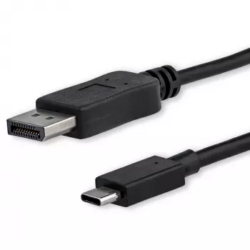Cable USB-C a DisplayPort 1.2 StarTech.com de 1 m 4K 60Hz – cable adaptador USB-C a DisplayPort – HBR2 – cable de vídeo USB Type-C DP Alt Mode a monitor DP – funciona con Thunderbolt 3 – negro
