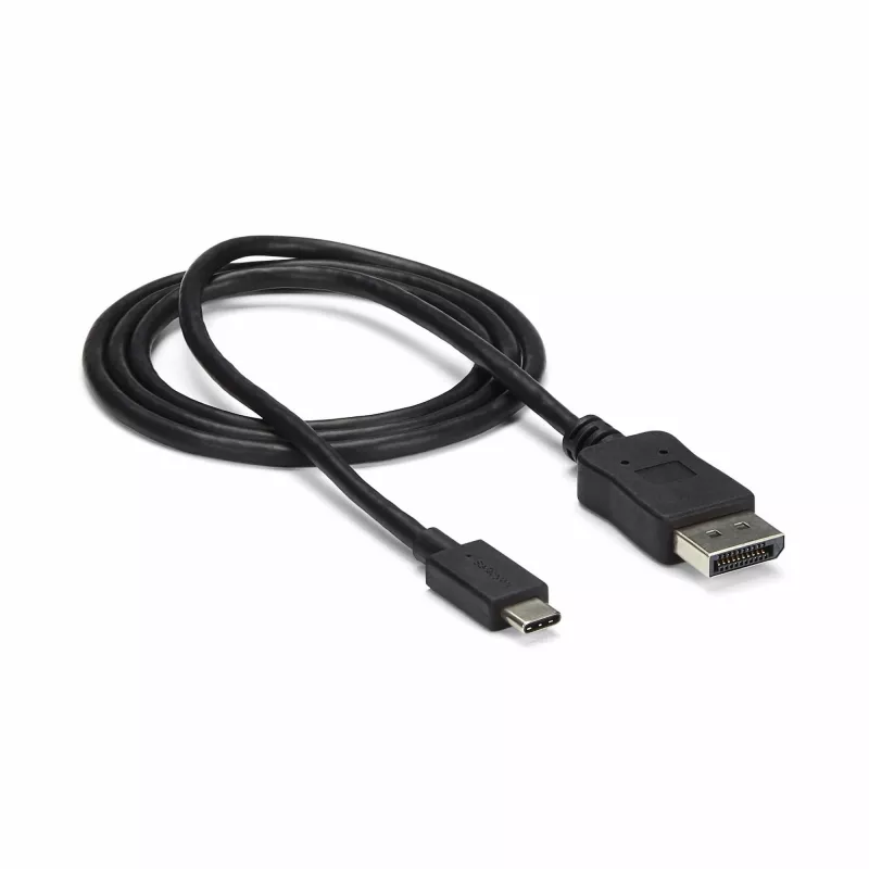 Cable USB-C a DisplayPort 1.2 StarTech.com de 1 m 4K 60Hz – cable adaptador USB-C a DisplayPort – HBR2 – cable de vídeo USB Type-C DP Alt Mode a monitor DP – funciona con Thunderbolt 3 – negro
