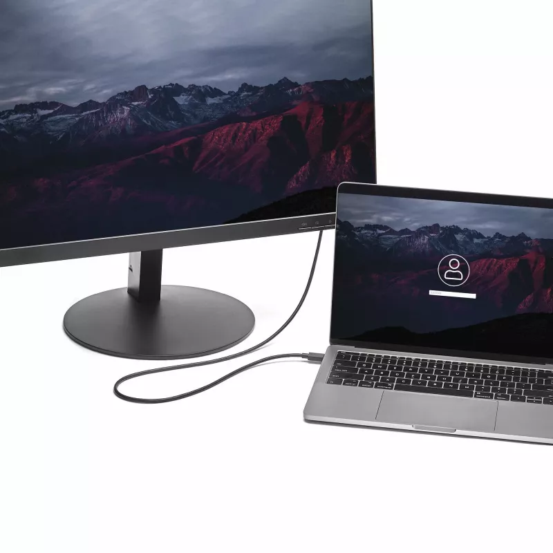 Cable USB-C a DisplayPort 1.2 StarTech.com de 1 m 4K 60Hz – cable adaptador USB-C a DisplayPort – HBR2 – cable de vídeo USB Type-C DP Alt Mode a monitor DP – funciona con Thunderbolt 3 – negro