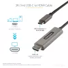 StarTech.com Cable USB-C a HDMI de 0,91 m 4K 60 Hz con HDR10 – Cable adaptador de vídeo Ultra HD USB Type-C a HDMI 2.0b 4K – Convertidor USB-C a HDMI HDR para monitor/pantalla – DP 1.4 Alt Mode HBR3