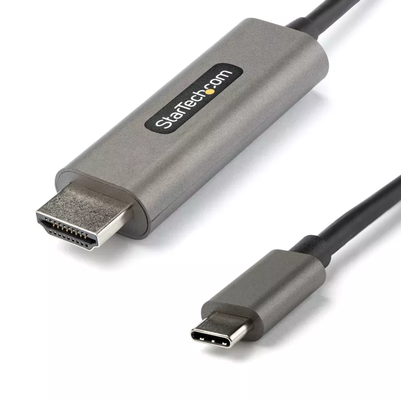 Cable USB-C a HDMI StarTech.com de 1,8 m (2 m) 4K 60 Hz con HDR10 – cable adaptador de vídeo Ultra HD USB Type-C a 4K HDMI 2.0b – convertidor USB-C a HDMI para monitor/pantalla HDR – DP 1.4 Alt Mode HBR3