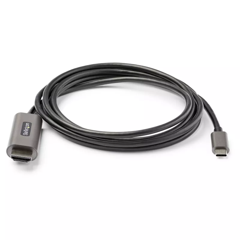 Cable USB-C a HDMI StarTech.com de 1,8 m (2 m) 4K 60 Hz con HDR10 – cable adaptador de vídeo Ultra HD USB Type-C a 4K HDMI 2.0b – convertidor USB-C a HDMI para monitor/pantalla HDR – DP 1.4 Alt Mode HBR3