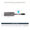 Adaptador USB-C a Mini DisplayPort StarTech.com – adaptador dongle USB-C a mDP 4K 60Hz – USB Type-C a monitor Mini DP – convertidor de vídeo – compatible con Thunderbolt 3 – cable adjunto de 30 cm – versión actualizada del CDP2MDP