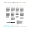 StarTech.com set de destornilladores eléctricos de precisión de 55 bits - set portátil de destornillador de bits inalámbrico a batería para reparaciones de electrónica, portátiles, ordenadores, tablets y teléfonos - base magnética