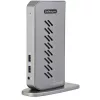 StarTech.com Dock USB-C USB-A - Estación de acoplamiento universal híbrida USB 3.0 para portátil USB-C o USB-A - Doble monitor 4K 60Hz HDMI/DisplayPort - 6x USB-A, GbE - USB 3.1 Gen 1 - Windows/Mac