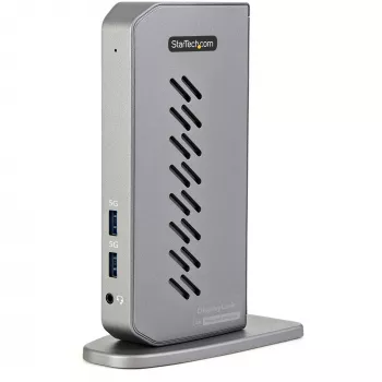 StarTech.com Dock USB-C USB-A - Estación de acoplamiento universal híbrida USB 3.0 para portátil USB-C o USB-A - Doble monitor 4K 60Hz HDMI/DisplayPort - 6x USB-A, GbE - USB 3.1 Gen 1 - Windows/Mac