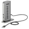 StarTech.com Dock USB-C USB-A - Estación de acoplamiento universal híbrida USB 3.0 para portátil USB-C o USB-A - Doble monitor 4K 60Hz HDMI/DisplayPort - 6x USB-A, GbE - USB 3.1 Gen 1 - Windows/Mac