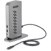 StarTech.com Dock USB-C USB-A - Estación de acoplamiento universal híbrida USB 3.0 para portátil USB-C o USB-A - Doble monitor 4K 60Hz HDMI/DisplayPort - 6x USB-A, GbE - USB 3.1 Gen 1 - Windows/Mac