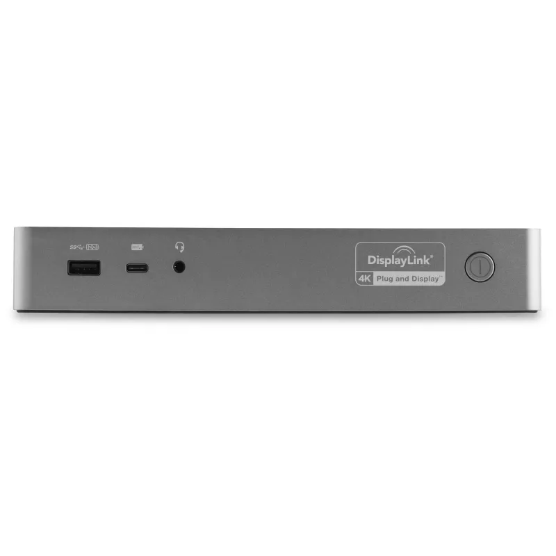 StarTech.com Estación de acoplamiento universal para portátil, dock híbrido USB-C y USB-A, doble 4K DP y HDMI, 100W PD, Mac / Windows / Chrome OS, hub 4x USB 5Gbps, GbE