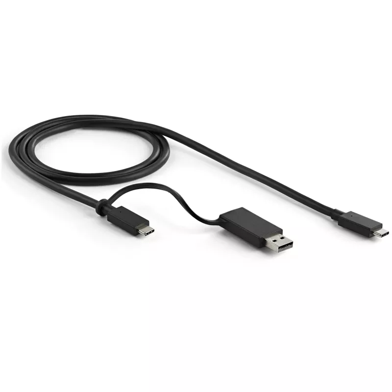 StarTech.com Estación de acoplamiento universal para portátil, dock híbrido USB-C y USB-A, doble 4K DP y HDMI, 100W PD, Mac / Windows / Chrome OS, hub 4x USB 5Gbps, GbE