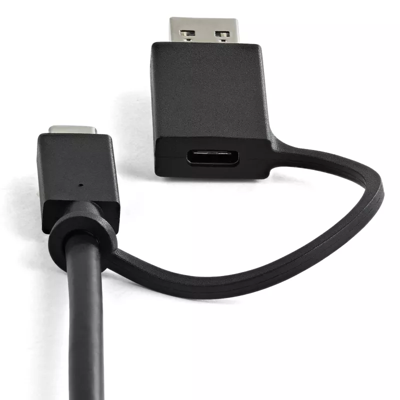 StarTech.com Estación de acoplamiento universal para portátil, dock híbrido USB-C y USB-A, doble 4K DP y HDMI, 100W PD, Mac / Windows / Chrome OS, hub 4x USB 5Gbps, GbE