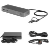 StarTech.com Estación de acoplamiento universal para portátil, dock híbrido USB-C y USB-A, doble 4K DP y HDMI, 100W PD, Mac / Windows / Chrome OS, hub 4x USB 5Gbps, GbE