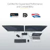 StarTech.com Estación de acoplamiento universal para portátil, dock híbrido USB-C y USB-A, doble 4K DP y HDMI, 100W PD, Mac / Windows / Chrome OS, hub 4x USB 5Gbps, GbE