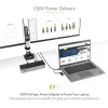 StarTech.com Estación de acoplamiento universal para portátil, dock híbrido USB-C y USB-A, doble 4K DP y HDMI, 100W PD, Mac / Windows / Chrome OS, hub 4x USB 5Gbps, GbE