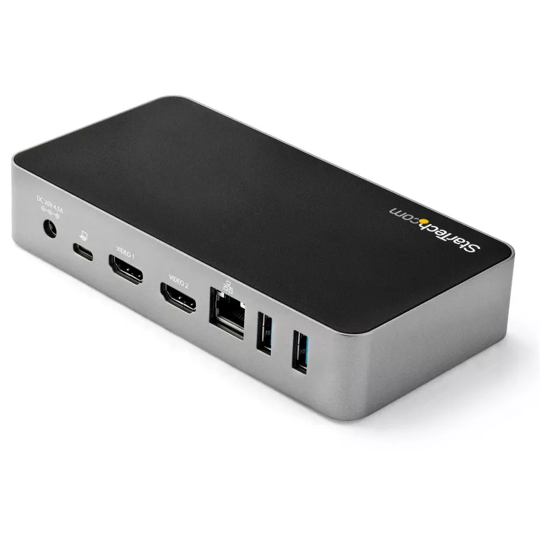 StarTech.com Dock USB-C - Estación de acoplamiento para portátil con doble monitor 1080p HDMI - 65W Power Delivery - 1x USB-C, 3x USB-A, Ethernet - Pantalla dual USB 3.1 Gen 1 Type-C Dock - Mac y Windows