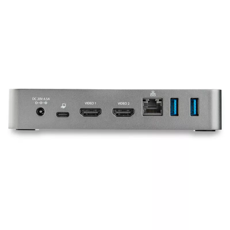 StarTech.com Dock USB-C - Estación de acoplamiento para portátil con doble monitor 1080p HDMI - 65W Power Delivery - 1x USB-C, 3x USB-A, Ethernet - Pantalla dual USB 3.1 Gen 1 Type-C Dock - Mac y Windows