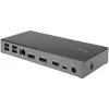 StarTech.com Dock USB C - Estación de acoplamiento USB Type-C para triple monitor 4K - 100W Power Delivery - DP 1.4 Alt Mode y DSC, 2x DisplayPort 1.4/HDMI 2.0 - 6xUSB (2x 10Gbps) - Windows/Chrome