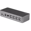 StarTech.com Dock USB-C – DisplayPort y HDMI cuádruple monitor 4K 60Hz – Estación de acoplamiento USB-C universal con 100W Power Delivery – Hub USB con 1x USB Type-C y 3x USB-A, Ethernet, Audio