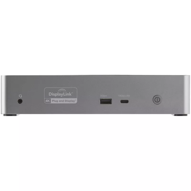 StarTech.com Dock USB-C – DisplayPort y HDMI cuádruple monitor 4K 60Hz – Estación de acoplamiento USB-C universal con 100W Power Delivery – Hub USB con 1x USB Type-C y 3x USB-A, Ethernet, Audio