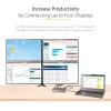 StarTech.com Dock USB-C – DisplayPort y HDMI cuádruple monitor 4K 60Hz – Estación de acoplamiento USB-C universal con 100W Power Delivery – Hub USB con 1x USB Type-C y 3x USB-A, Ethernet, Audio