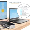 StarTech.com Dock USB-C – DisplayPort y HDMI cuádruple monitor 4K 60Hz – Estación de acoplamiento USB-C universal con 100W Power Delivery – Hub USB con 1x USB Type-C y 3x USB-A, Ethernet, Audio