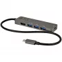 StarTech.com Adaptador multipuerto USB-C - USB-C a HDMI 2.0b 4K 60Hz (HDR10), 100W Power Delivery Pass-Through, hub USB 3.0 de 4 puertos - Mini dock USB Type-C - Cable fijo de 30 cm