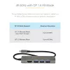 StarTech.com Adaptador multipuerto USB-C - USB-C a HDMI 2.0b 4K 60Hz (HDR10), 100W Power Delivery Pass-Through, hub USB 3.0 de 4 puertos - Mini dock USB Type-C - Cable fijo de 30 cm