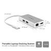 StarTech.com Adaptador multipuerto USB-C – Estación de acoplamiento de viaje USB-C con 4K HDMI – 60 W Power Delivery Pass-Through, GbE, hub USB-A 3.0 de 2 puertos – Mini dock USB Type-C portátil para portátil – Blanco