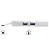 StarTech.com Adaptador multipuerto USB-C – Estación de acoplamiento de viaje USB-C con 4K HDMI – 60 W Power Delivery Pass-Through, GbE, hub USB-A 3.0 de 2 puertos – Mini dock USB Type-C portátil para portátil – Blanco
