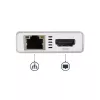 StarTech.com Adaptador multipuerto USB-C – Estación de acoplamiento de viaje USB-C con 4K HDMI – 60 W Power Delivery Pass-Through, GbE, hub USB-A 3.0 de 2 puertos – Mini dock USB Type-C portátil para portátil – Blanco