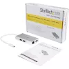 StarTech.com Adaptador multipuerto USB-C – Estación de acoplamiento de viaje USB-C con 4K HDMI – 60 W Power Delivery Pass-Through, GbE, hub USB-A 3.0 de 2 puertos – Mini dock USB Type-C portátil para portátil – Blanco