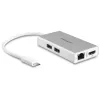 StarTech.com Adaptador multipuerto USB-C – Estación de acoplamiento de viaje USB-C con 4K HDMI – 60 W Power Delivery Pass-Through, GbE, hub USB-A 3.0 de 2 puertos – Mini dock USB Type-C portátil para portátil – Blanco