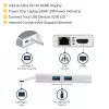 StarTech.com Adaptador multipuerto USB-C – Estación de acoplamiento de viaje USB-C con 4K HDMI – 60 W Power Delivery Pass-Through, GbE, hub USB-A 3.0 de 2 puertos – Mini dock USB Type-C portátil para portátil – Blanco