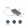 StarTech.com Adaptador multipuerto USB-C – Estación de acoplamiento de viaje USB-C con 4K HDMI – 60 W Power Delivery Pass-Through, GbE, hub USB-A 3.0 de 2 puertos – Mini dock USB Type-C portátil para portátil – Blanco