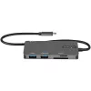 StarTech.com DKT30CHSDPD adaptador multipuerto USB-C mini dock, HDMI 4K, 100 W PD pass-through, ranura SD/microSD, hub USB 3.0 de 3 puertos, cable fijo de 30 cm