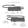 StarTech.com DKT30CHSDPD adaptador multipuerto USB-C mini dock, HDMI 4K, 100 W PD pass-through, ranura SD/microSD, hub USB 3.0 de 3 puertos, cable fijo de 30 cm
