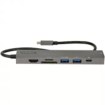 StarTech.com Hub adaptador multipuerto USB-C, USB-C a 4K 60Hz HDMI, Gigabit Ethernet y carga de portátil 100W para Macbook Pro / Air y Windows