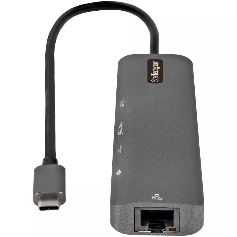 StarTech.com Hub adaptador multipuerto USB-C, USB-C a 4K 60Hz HDMI, Gigabit Ethernet y carga de portátil 100W para Macbook Pro / Air y Windows