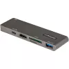 StarTech.com Adaptador multipuerto USB-C para MacBook Pro/Air – USB Type-C a 4K HDMI, 100 W Power Delivery Pass-Through, ranura SD/MicroSD, hub USB 3.0 de 2 puertos – Mini dock USB-C portátil