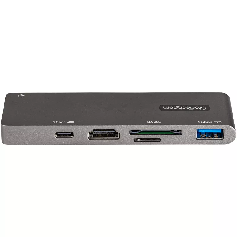 StarTech.com Adaptador multipuerto USB-C para MacBook Pro/Air – USB Type-C a 4K HDMI, 100 W Power Delivery Pass-Through, ranura SD/MicroSD, hub USB 3.0 de 2 puertos – Mini dock USB-C portátil