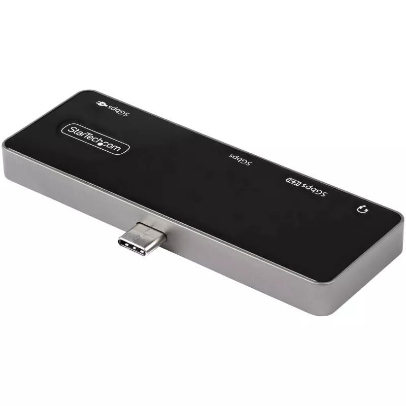 StarTech.com Adaptador multipuerto USB C – USB-C a 4K 60Hz HDMI 2.0, carga pasante 100W Power Delivery, hub USB 3.0 de 3 puertos, audio – Mini dock USB-C – Dock de viaje USB Type-C portátil